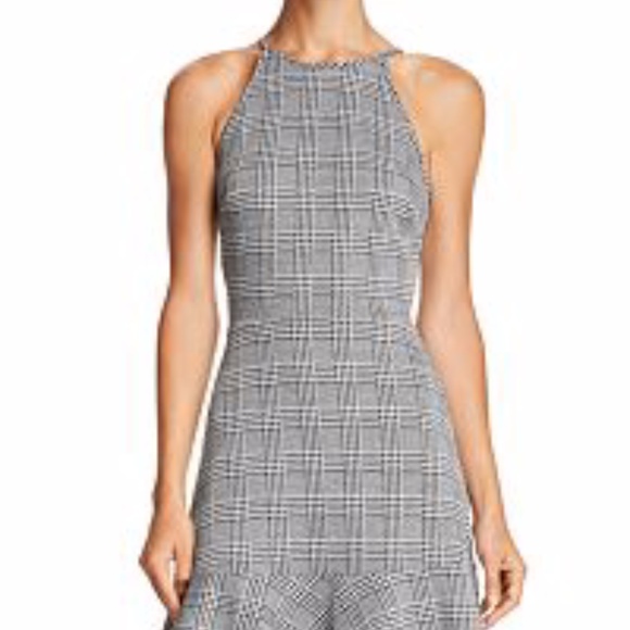 AQUA Glen Plaid Flounce-Hem Dress - 100% Exclusive - Picture 3 of 3